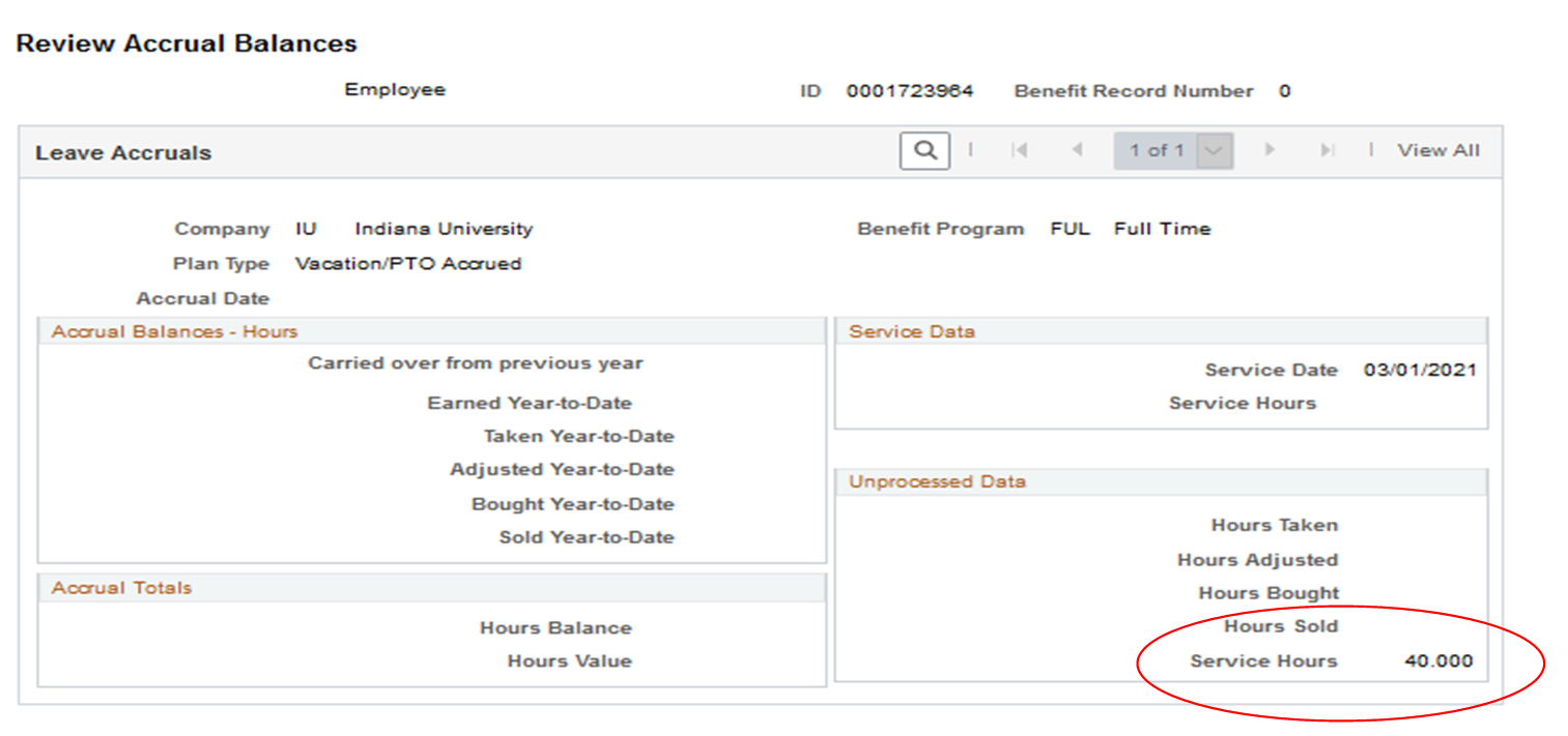 Illustration of Accrual Balances Review